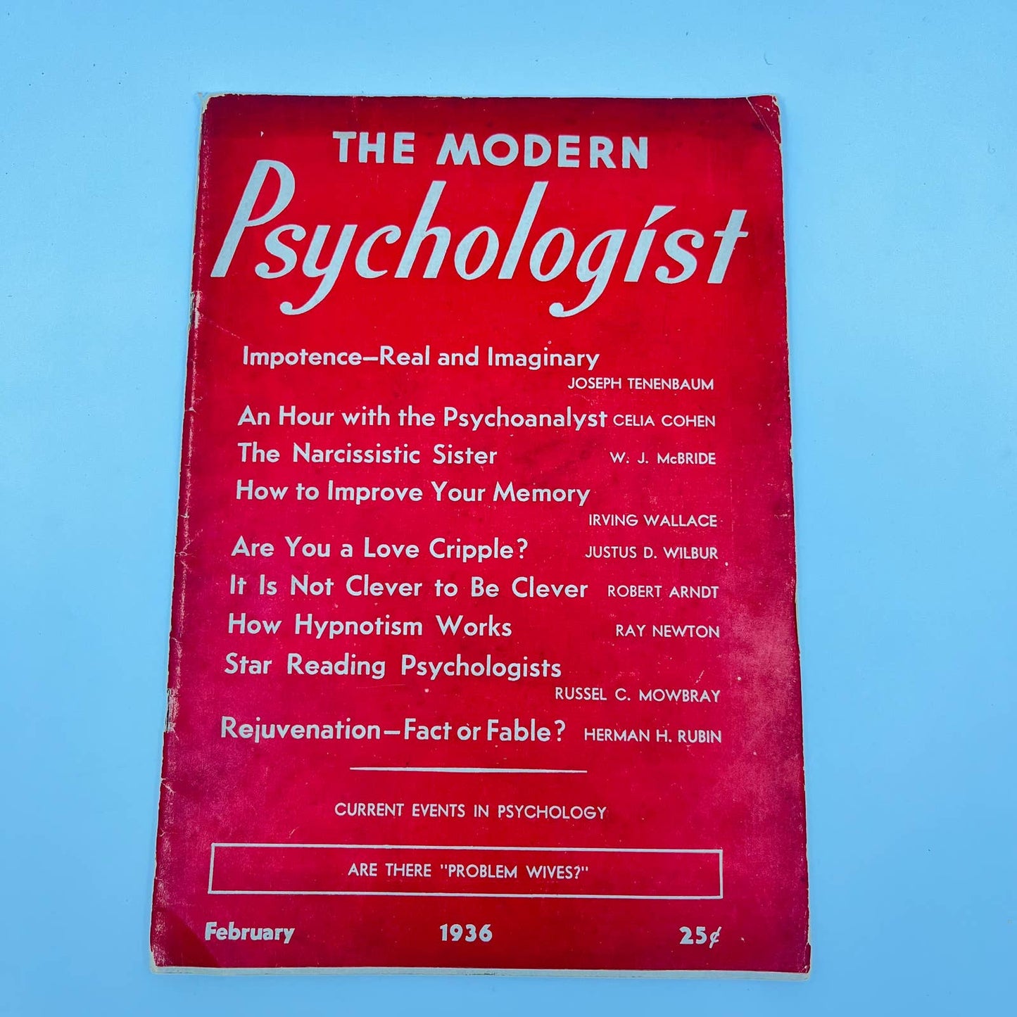 1936 February - The Modern Psychologist Magazine Dagobert D. Runes TF3