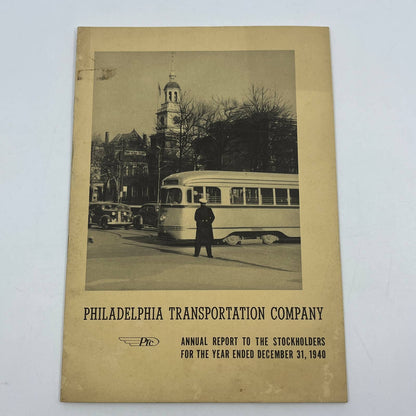 1940 Philadelphia Transportation Company Annual Report To The Stockholders TG6