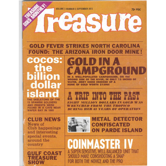 Treasure Magazine - Treasure Hunting Gold Mining Metal Detecting Sep 1972 M4