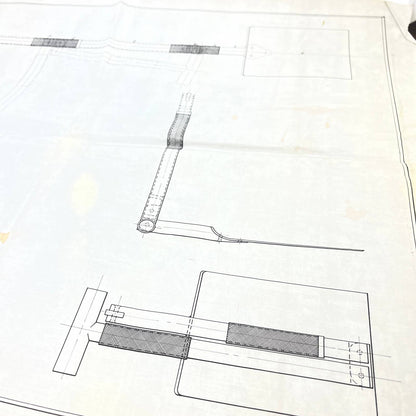 Antique Blueprints Diagram Collapsible Auto Shovel Bolin & Jansen Menominee FL3