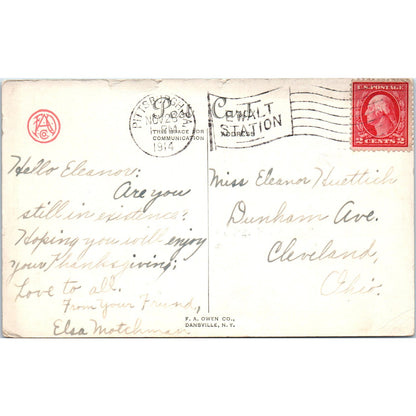 Thanksgiving Julia Woodworth Cupid Cards 1914 Original Postcard P1-14