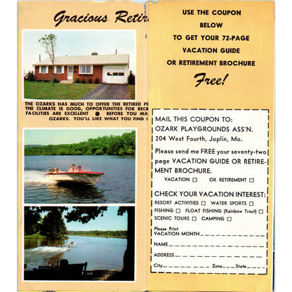 Vintage Brochure - Ozark Playgrounds Association Guide Arkansas Missouri TH2-SF2