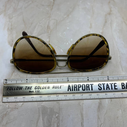 Retro Gold Tone Tortoise Shell Aviator Sunglasses Eyeglasses Frames TJ1-G3-8
