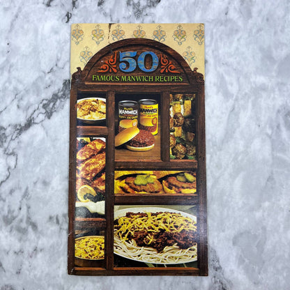 Vintage 1974 50 Famous Manwich Recipes Cookbook Hunt-Wesson Foods TJ4