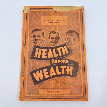 1942 Health Before Wealth Sex Guide for Men National Social Hygiene League TE2