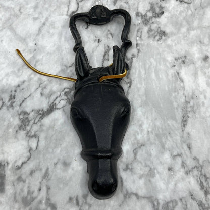 Metal Black Cast Iron Horse Head Door Knocker TJ8