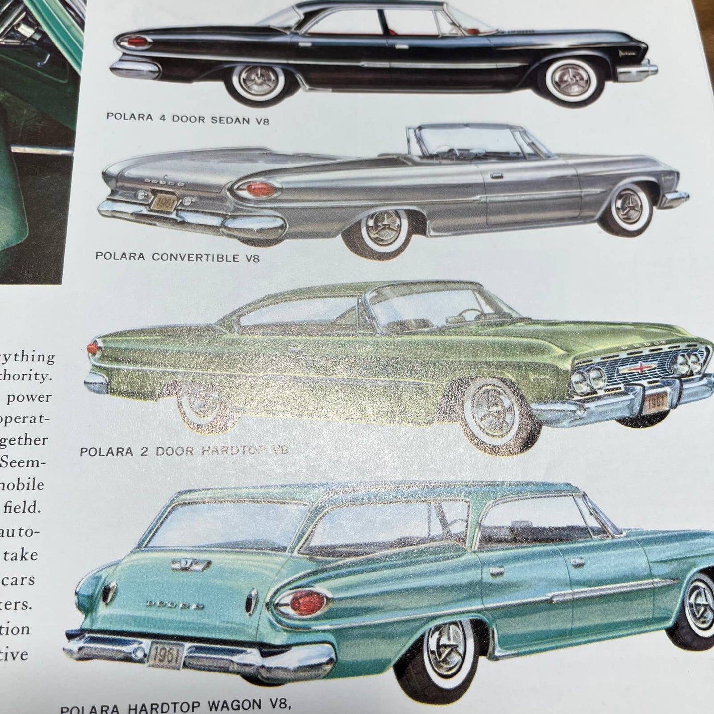 1961 Dodge Dart & Polara Phoenix Seneca Pioneer Color Sales Brochure Original B2