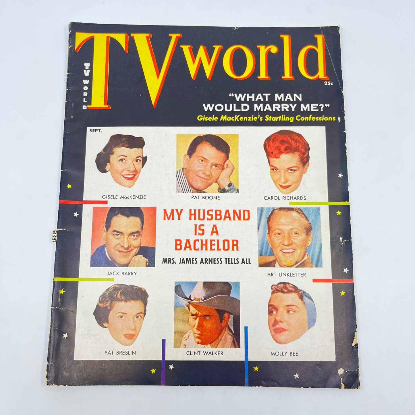 TV World Magazine Sept 1957 Pat Boone Carol Richards Molly Bee Jack Barry TC6