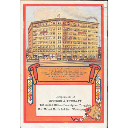 Vintage 1937 Swamp Root Almanac Dream Book Pamphlet TJ7