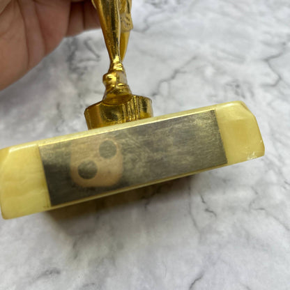 Vintage 1950’s Women's Bowling Player Trophy Bakelite base BLANK UNUSED 5.5" TA1