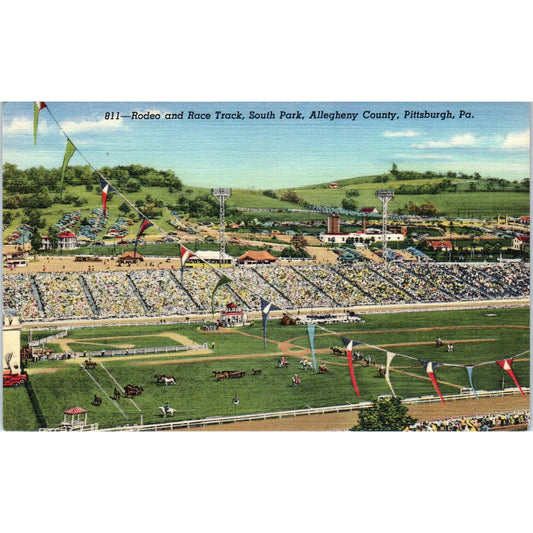 Rodeo & Race Track South Park Allegheny County Pittsburgh PA Postcard TK1-23