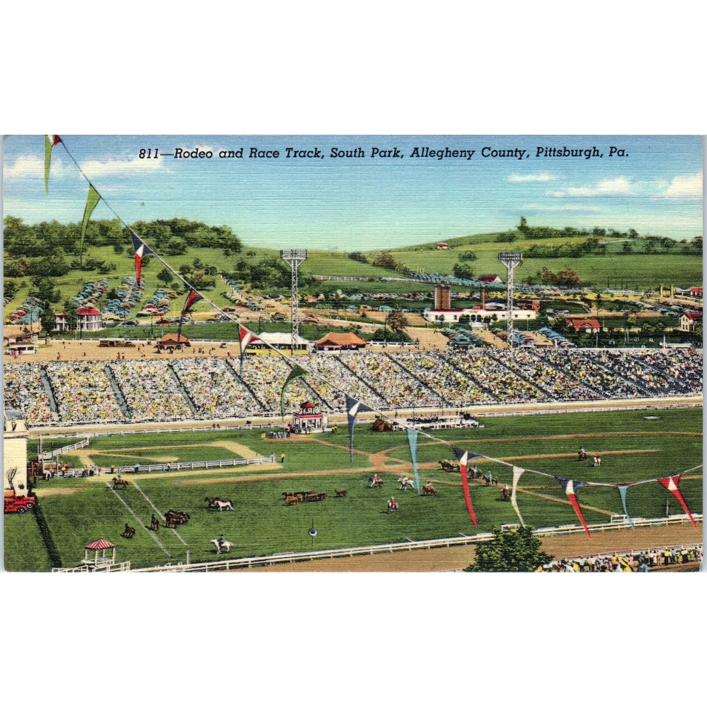 Rodeo & Race Track South Park Allegheny County Pittsburgh PA Postcard P2-9