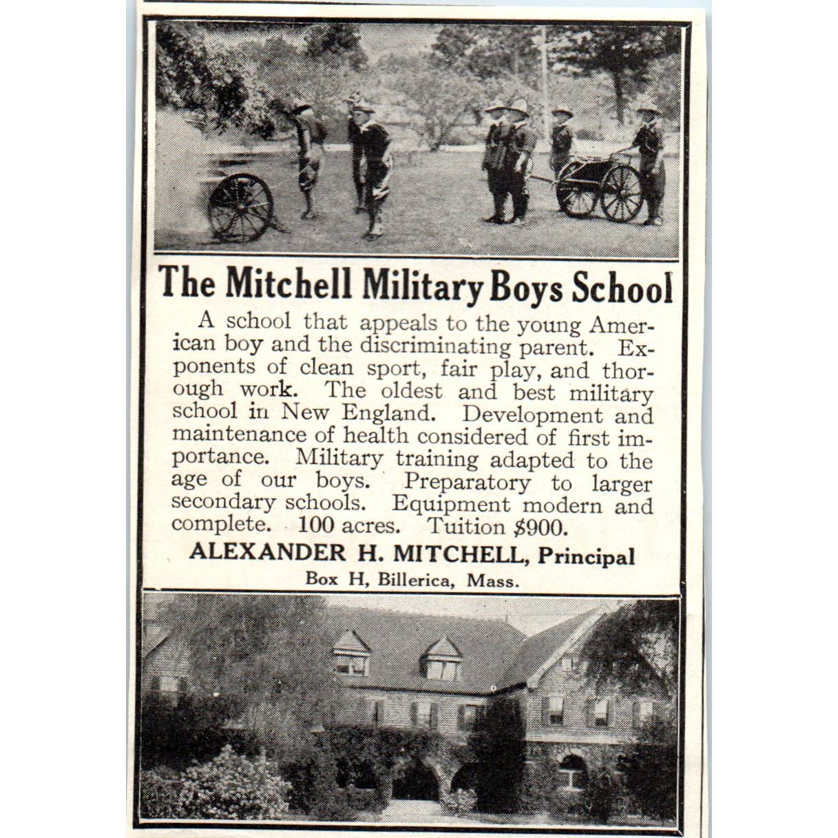 c1920 Harper's Magazine Ad - Worcester Academy Samuel F. Holmes MA EA3