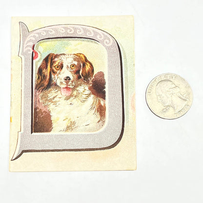 Original 1880s Victorian Trade Card Dilworth's Coffee Spaniel Dog AB6