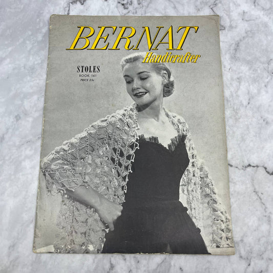 BERNAT VINTAGE 1953 Handicrafter STOLES PATTERN BOOK NO. 161 TJ3