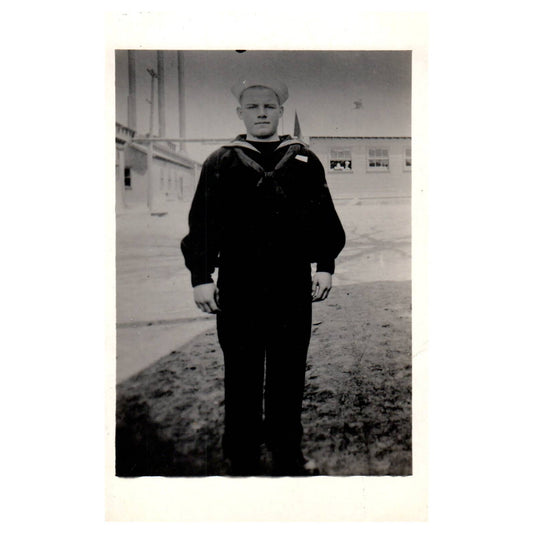 WWI Era Navy Soldier Portrait - Original Postcard RPPC TJ8-4