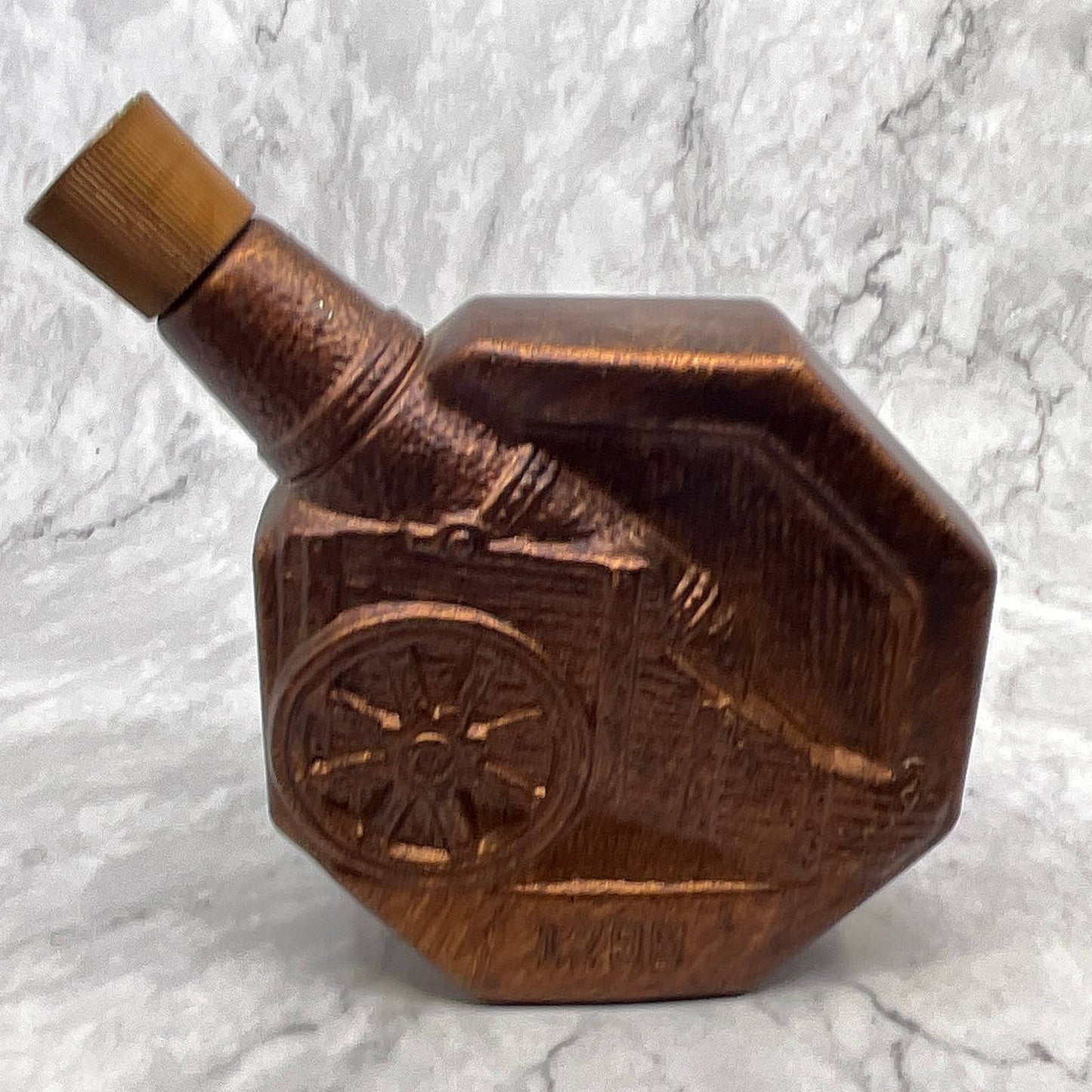 1970 Regal Bonded Jim Beam Copper "1795" Cannon Bourbon Whiskey Decanter TI7