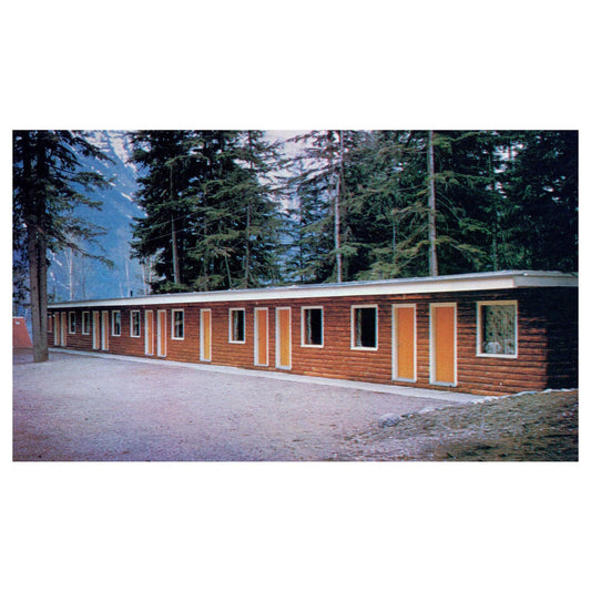 Vintage Postcard - Motel Lake McDonald Montana Frank & Laura Stuart P3-7