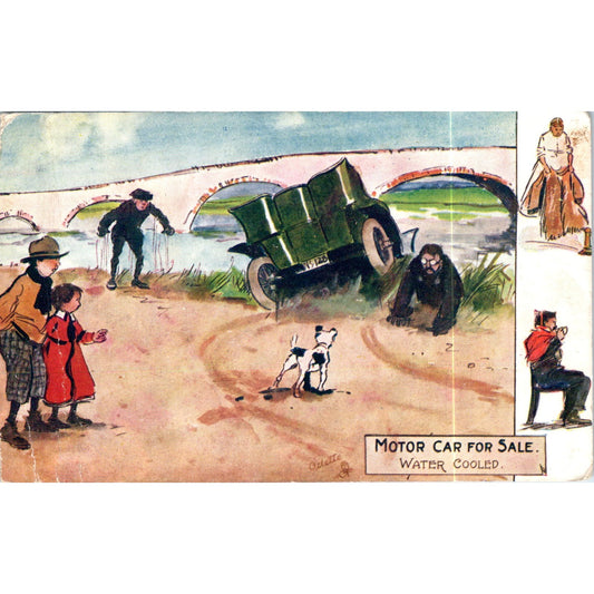Motor Car For Sale Humor 1905 Raphael Tuck Oilette Original Postcard P3-2