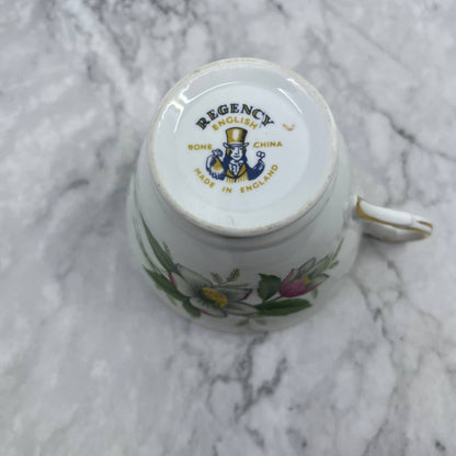 Vintage Regency English Bone China Tea Cup Christmas Rose TA1