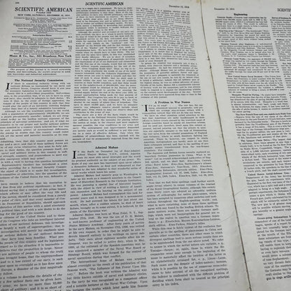 1914 Scientific American February 28 Magazine Unicycle Stabilized Gyroscope TH6