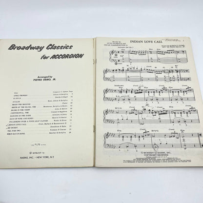 1954 Broadway Classics For Accordion Sheet Music Book Pietro Deiro Jr. TE2