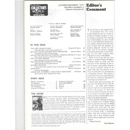 Long John Latham's Collector's World Bottles and Relics Magazine Oct 1973 M5