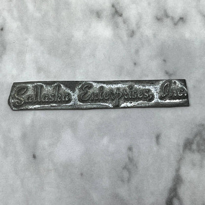 Vintage Printing Letterpress Printers Block Plate Salkaska Enterprises Inc SE831