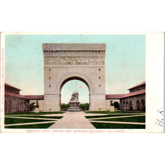 Memorial Arch Stanford University California 1906 Original Postcard P3-3