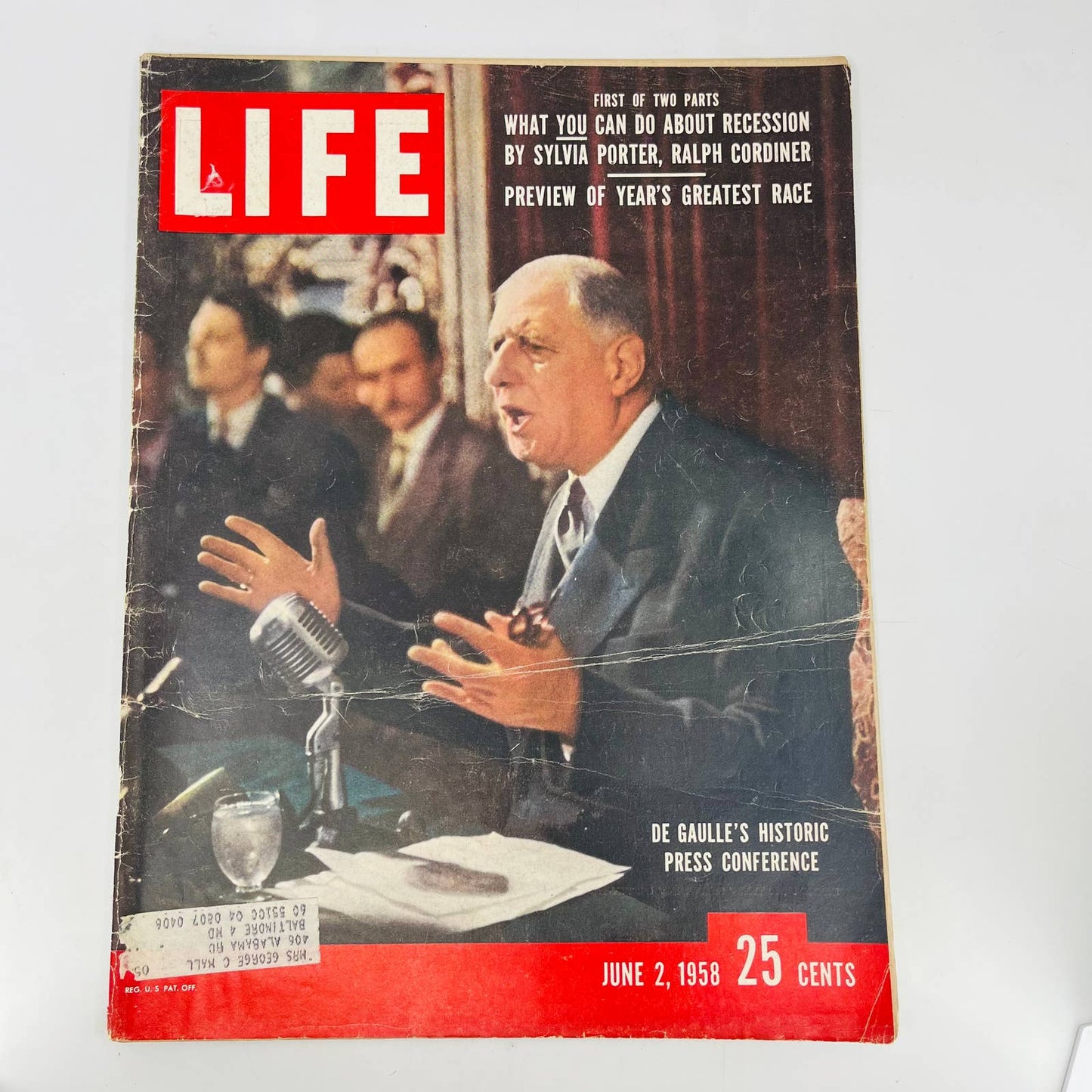 Life Magazine June 2 1958 Charles de Gaulle of France Historic Press Conference TA4