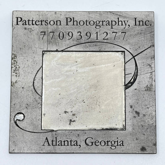 Vintage Patterson Photography Atlanta Georgia Print Metal Stamp Typeset SD3