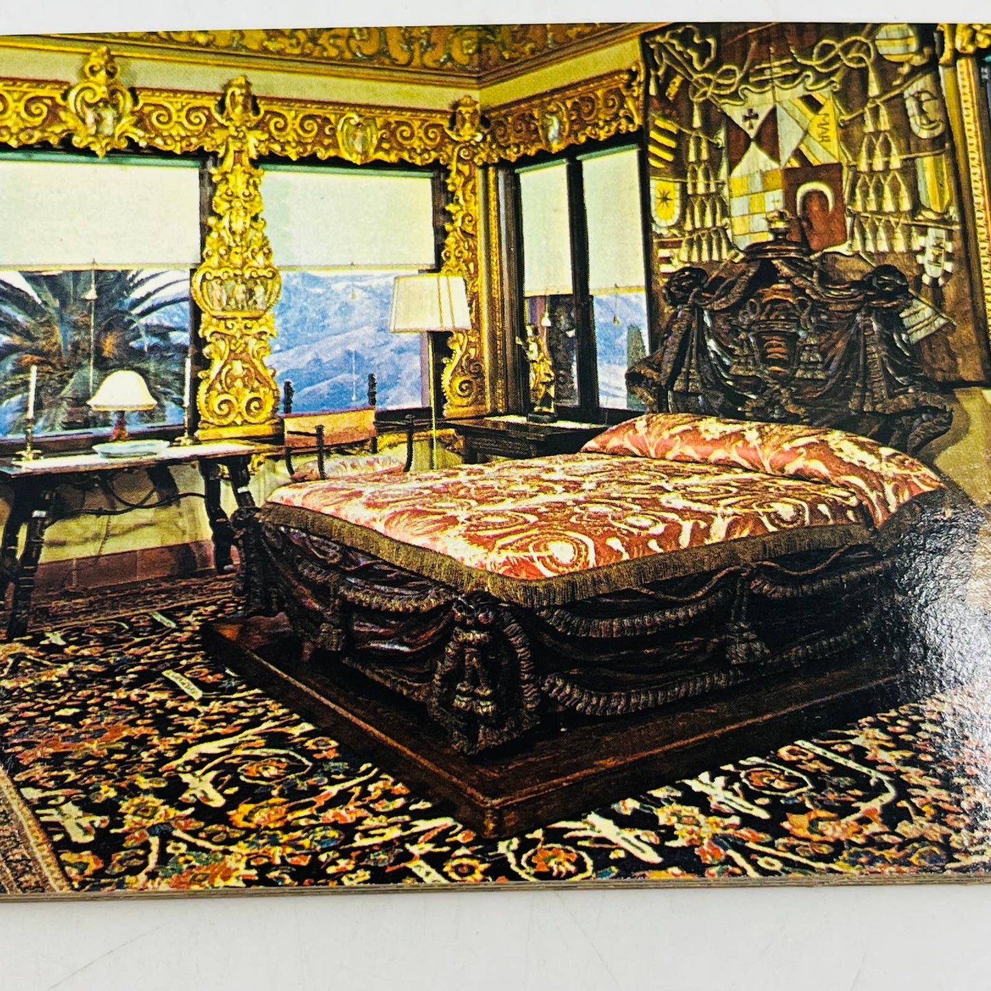 1950s Plastichrome Hearst Castle California San Simeon Postcard Book EA2