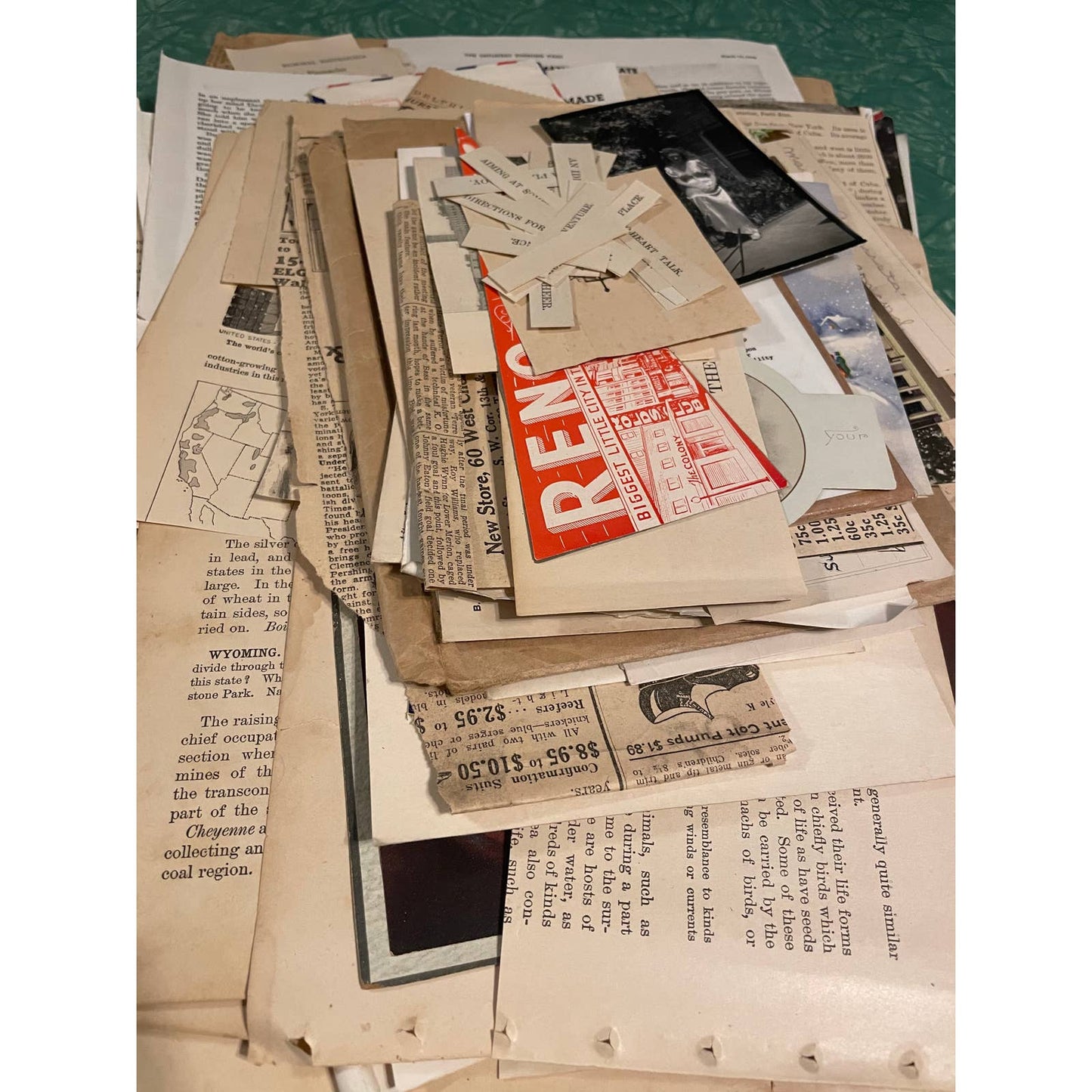 Vintage/Antique Junk Journal Crafting Lot - Approx 2 Lbs - Over 100 Pcs