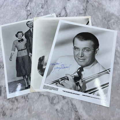 1953 SIGNED James Stewart In The Glenn Miller Story Movie Still Lot of 3 FL5