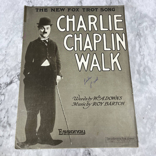 Charlie Chaplin Walk FoxTrot Wm A. Downs 1915 Sheet Music TK2-SM3