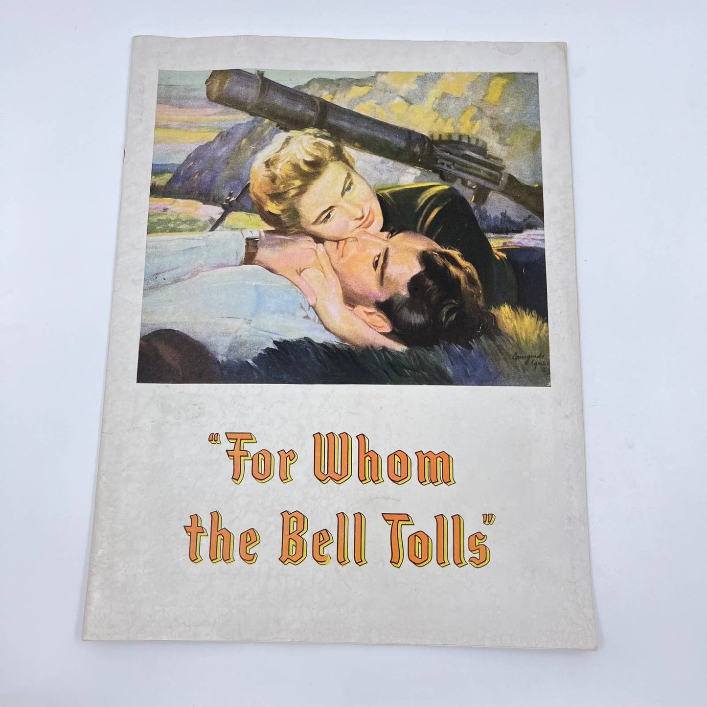 1943 For Whom the Bell Tolls Movie Program Gary Cooper Ingrid Bergman Hemingway TF5