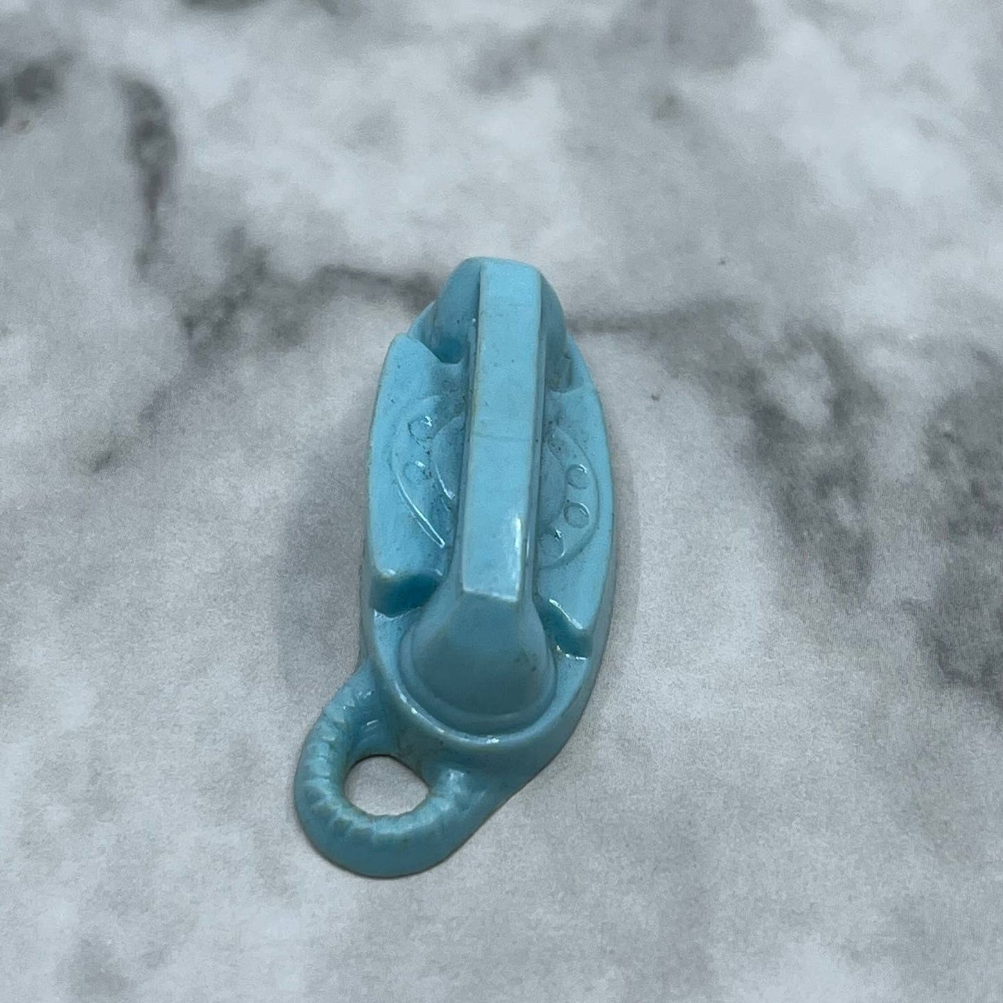 Vintage Powder Blue Princess Phone Telephone Key Chain Fob Miniature SA2
