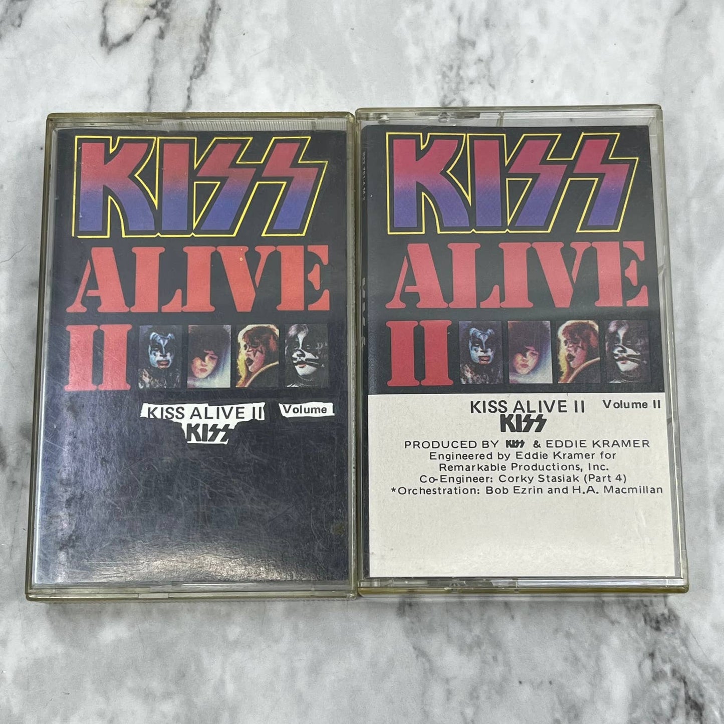 Kiss Alive II Cassettes Volume I & II 1 2 - 1977 Cassette Tape TJ6