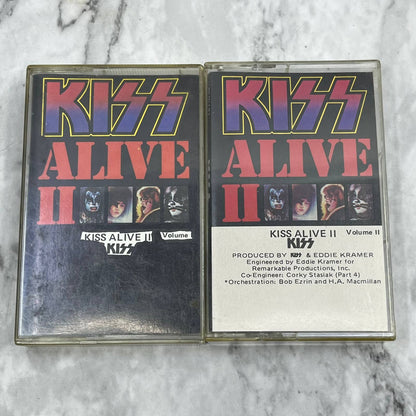 Kiss Alive II Cassettes Volume I & II 1 2 - 1977 Cassette Tape TJ6