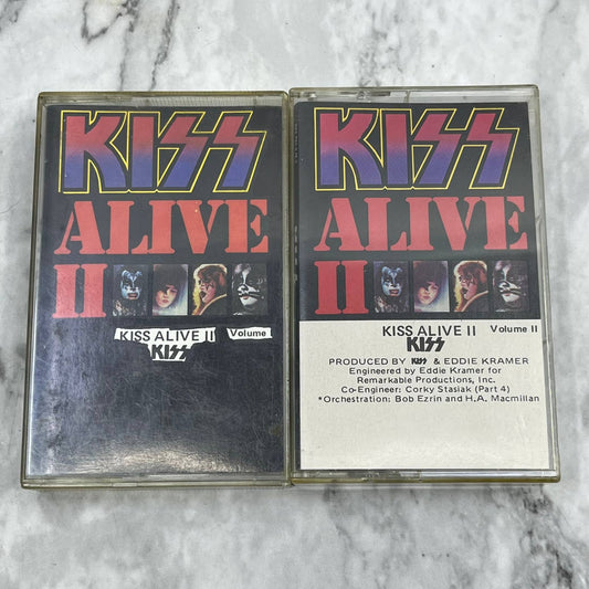 Kiss Alive II Cassettes Volume I & II 1 2 - 1977 Cassette Tape TJ6