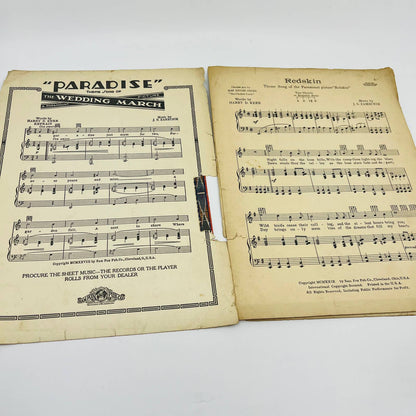 c1920 Sheet Music Redskin Native AmericanTheme Song of the Paramount Film M1