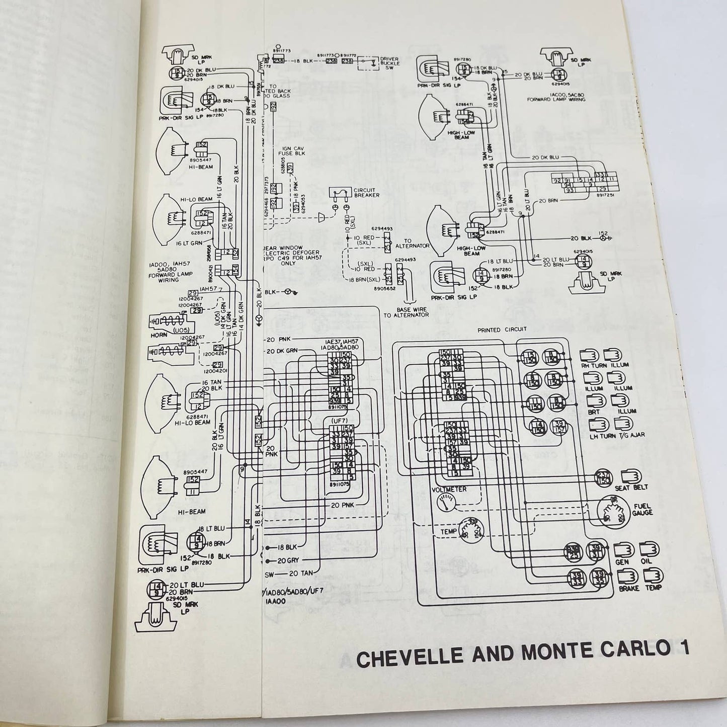 Original 1977 Chevrolet Wiring Diagrams Manual All Passenger Cars TF9