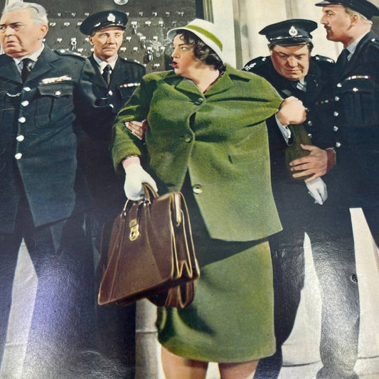 1960 Watch Your Stern British Lobby Card-Hattie Jacques being arrested FL4