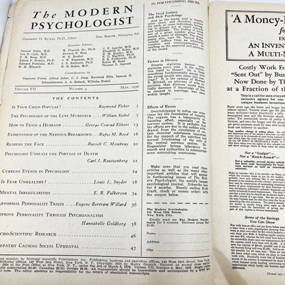 1936 May - The Modern Psychologist Magazine Dagobert D. Runes TF3