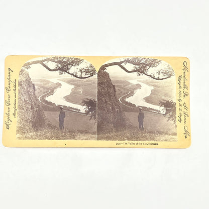 c1900 Stereoview Card The Valley of the Tay Scotland H1-1