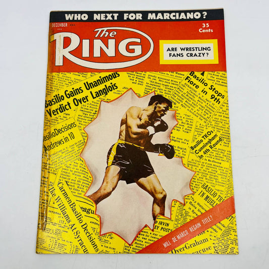 1955 Dec - The Ring Boxing Magazine – De Marco Cover Marciano TA5