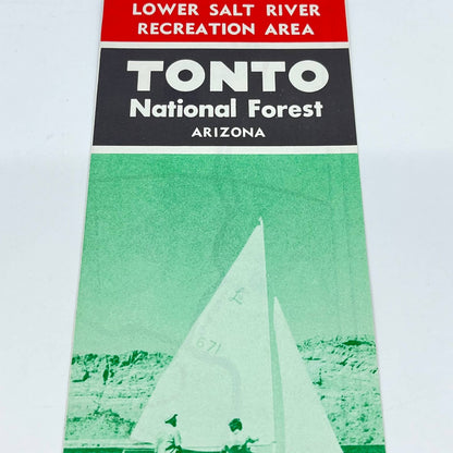 1950s Tonto National Forest Lower Salt River Recreation Brochure Map Arizona SC9