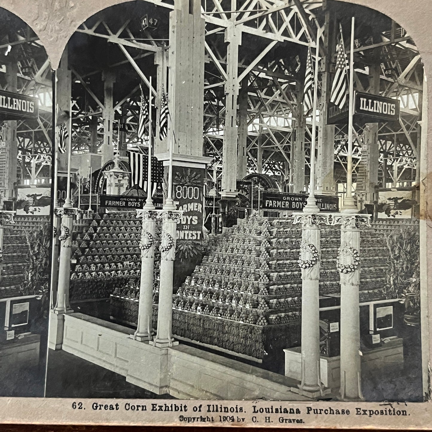 Great Corn Exhibit of IL - Louisiana Purchase Exposition 1904 Stereoview H2-6
