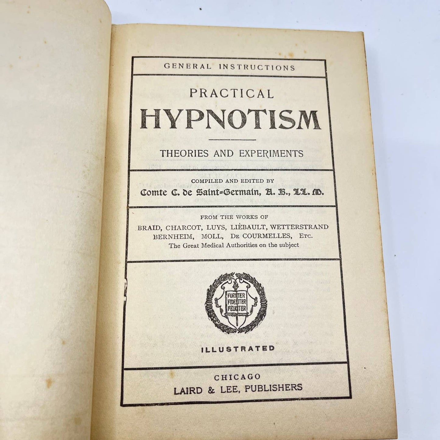 1901 Practical Hypnotism Theories and Experiments Comte C De Saint-Germain TF3