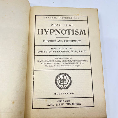 1901 Practical Hypnotism Theories and Experiments Comte C De Saint-Germain TF3